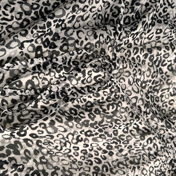 Apt. 9 2X Cheetah Leopard Print Tunic Blouse Drawstring Waist Pleated Animal - Picture 10 of 11